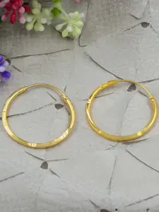 PRIVIU Gold-Plated Circular Hoop Earrings