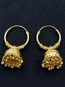 PRIVIU Gold-Plated Dome Shaped Drop Earrings