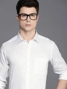 Raymond Slim Fit Printed Pure Cotton Formal Shirt