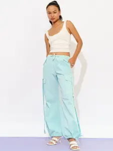 FREAKINS Women Blue Jogger Low-Rise Clean Look Jeans