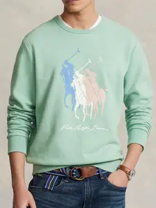 Polo Ralph Lauren Graphic Printed Cotton Pullover Sweatshirt