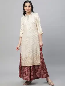 AURELIA Ethnic Printed Straight Kurta