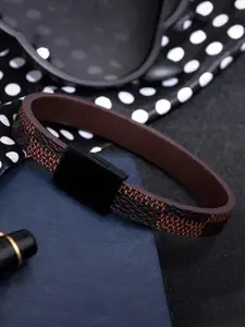 MYKI Men Leather Afghan Wraparound Bracelet