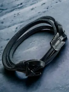 MYKI Men Stainless Steel Wraparound Bracelet