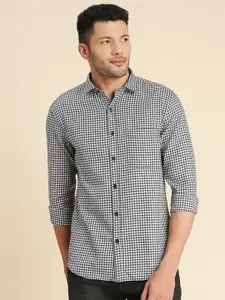 encore by INVICTUS Men Original Slim Fit Gingham Checked Casual Shirt