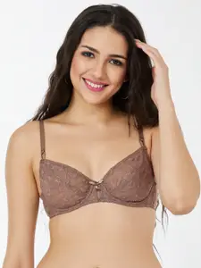 Candour London Full Coverage Underwired Non Padded Lace Balconette Bra
