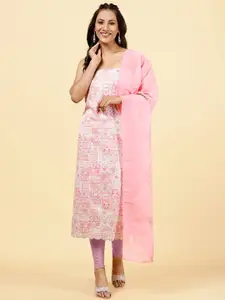 Meena Bazaar Printed Unstitched Dress Material