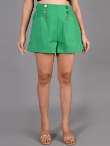 KALINI Women High-Rise Cotton Shorts