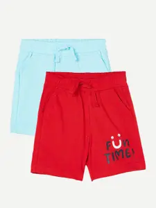 Juniors by Lifestyle Boys Pack Of 2 Printed Pure Cotton Shorts