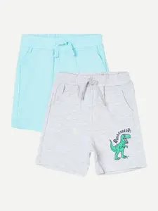 Juniors by Lifestyle Boys Pack Of 2 Printed Cotton Shorts