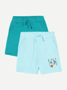 Juniors by Lifestyle Boys Pack Of 2 Printed Pure Cotton Shorts