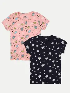 Fame Forever by Lifestyle Girls Pack Of 2 Printed Cotton T-Shirt
