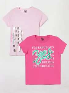 Fame Forever by Lifestyle Girls Pack of 2 Printed Cotton T-Shirt