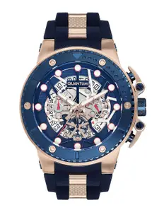 Quantum Men Brass & Bracelet Style Straps Analogue Chronograph Watch HNG535.999_A
