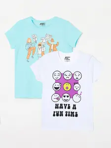 Fame Forever by Lifestyle Girls Pack Of 2 Printed Cotton T-shirts