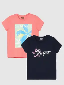 Fame Forever by Lifestyle Girls Pack Of 2 Printed Pure Cotton T-Shirts