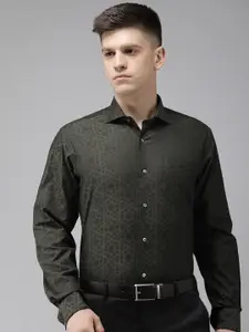 Van Heusen Pure Cotton Self Design Textured Formal Shirt