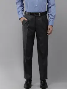 Van Heusen Men Custom Fit Pleated Formal Trousers