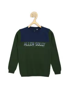 Allen Solly Junior Boys Typography Printed Pure Cotton Sweatshirt