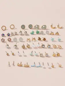 Jewels Galaxy Set Of 30 Contemporary Studs Earrings