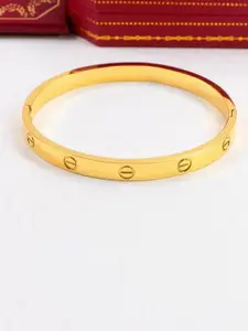 Jewels Galaxy Gold-Plated Bangle-Style Bracelet
