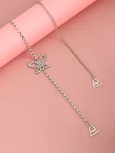 SOHI Butterfly Silver-Plated Necklace