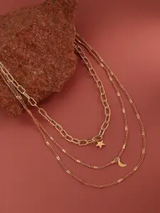 SOHI Gold-Plated Layered Necklace