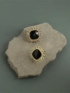 SOHI Gold-Plated Contemporary Studs