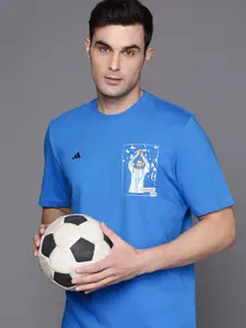 ADIDAS Men Messi G T Printed Pure Cotton Football T-shirt