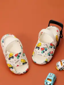 Yellow Bee Boys Printed Rubber Clogs