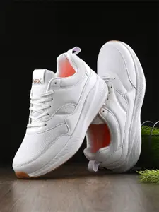 HRX by Hrithik Roshan Men White Memory Foam Mesh Marking Running Shoes