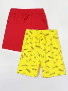 Fame Forever by Lifestyle Boys Pack Of 2 Printed Cotton Mid-Rise Shorts