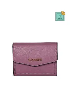 Sassora Textured Leather Two Fold Wallet