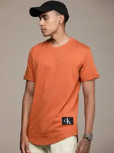 Calvin Klein Jeans Pure Cotton Round Neck solid Casual T-shirt