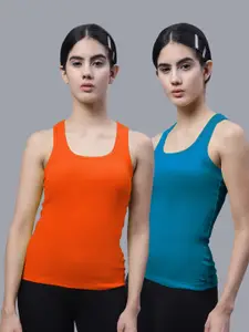 FBAR Pack of 2 Scoop Neck Bio Wash Skin Friendly Cotton Sports Tank Top