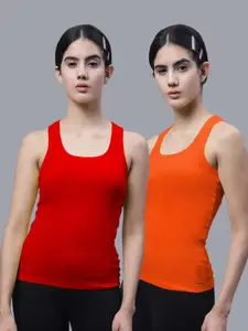 FBAR Pack Of 2 Scoop Neck Bio Wash Cotton Tank Top