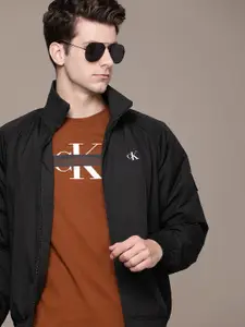 Calvin Klein Jeans Solid Stand Collar Bomber Jacket