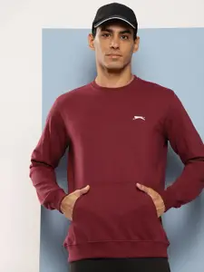 Slazenger Solid Minimal Brand Logo Print Sweatshirt