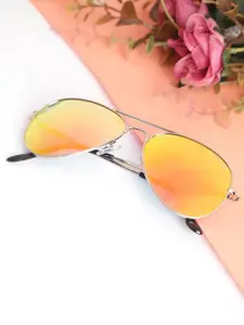 MARC LOUIS Women Polarised Lens Aviator Sunglasses