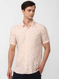SIMON CARTER LONDON Tropical Printed Slim Fit Pure Cotton Casual Shirt
