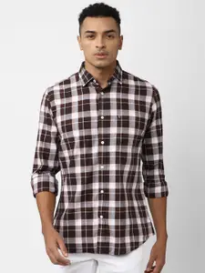 Van Heusen Sport Slim Fit Tartan Checked Pure Cotton Casual Shirt