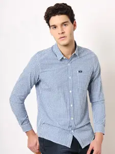 Lee Micro Checked Cotton Opaque Slim Fit Casual Shirt