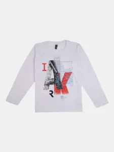 V-Mart Boys Typography Printed Cotton T-Shirt