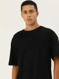 Bene Kleed Men Drop-Shoulder Sleeves Pure Cotton Oversized T-shirt