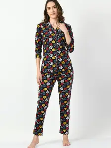 LADYLAND Typography Printed Night suit