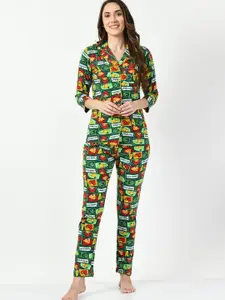 LADYLAND Graphic Angry Bird Printed Night suit