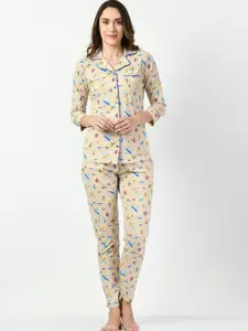 LADYLAND Conversational Printed Night suit