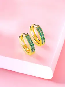 Peora Gold-Plated Contemporary Hoop Earrings