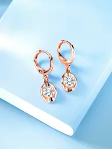 Peora Rose Gold Plated Contemporary Studs Earrings