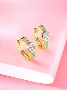 Peora Gold-Plated Contemporary Hoop Earrings